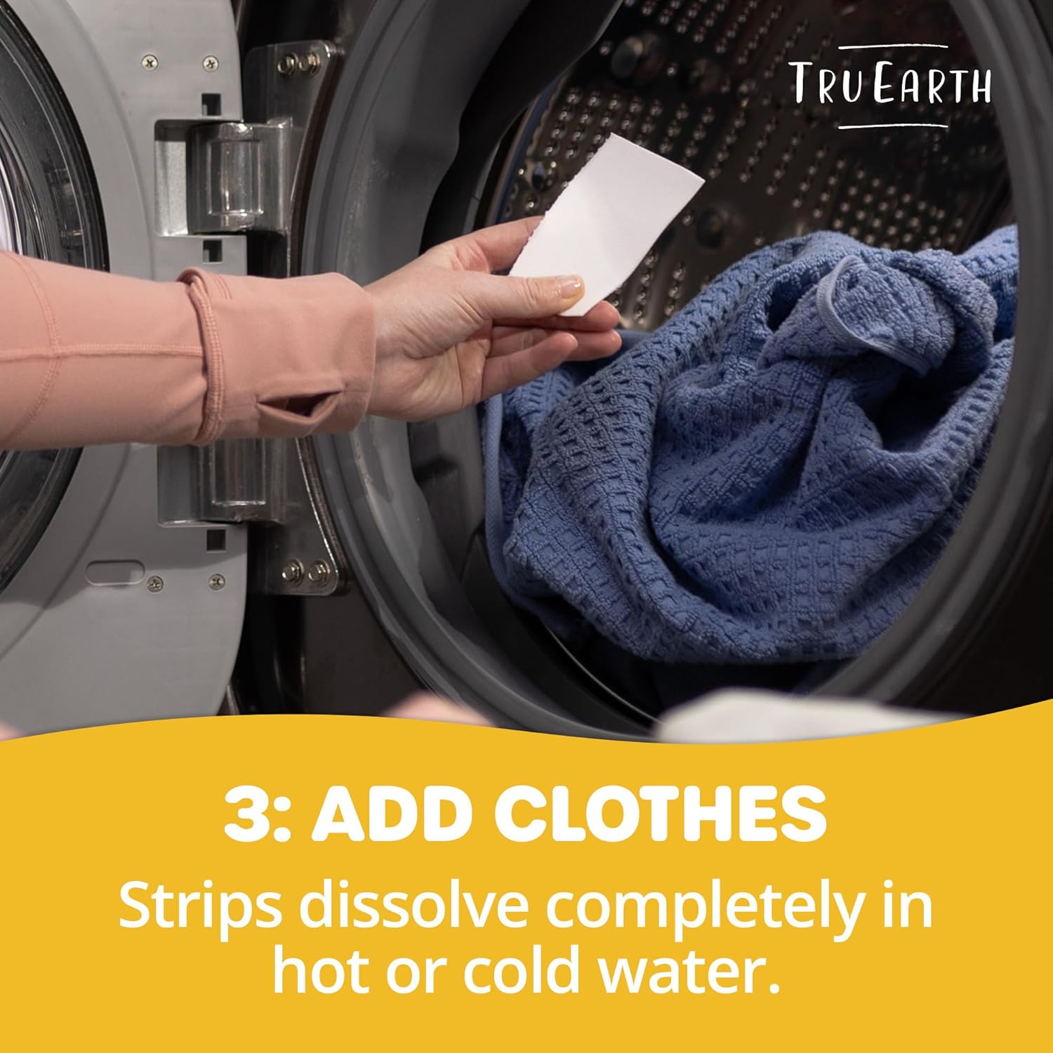 Tru Earth Compact Dry Laundry Detergent Sheets - Up to 64 Loads (32 Sheets) - Paraben-Free - Original Eco-Strip Liquidless Laundry Detergent, Travel Laundry Sheets - Fresh Linen