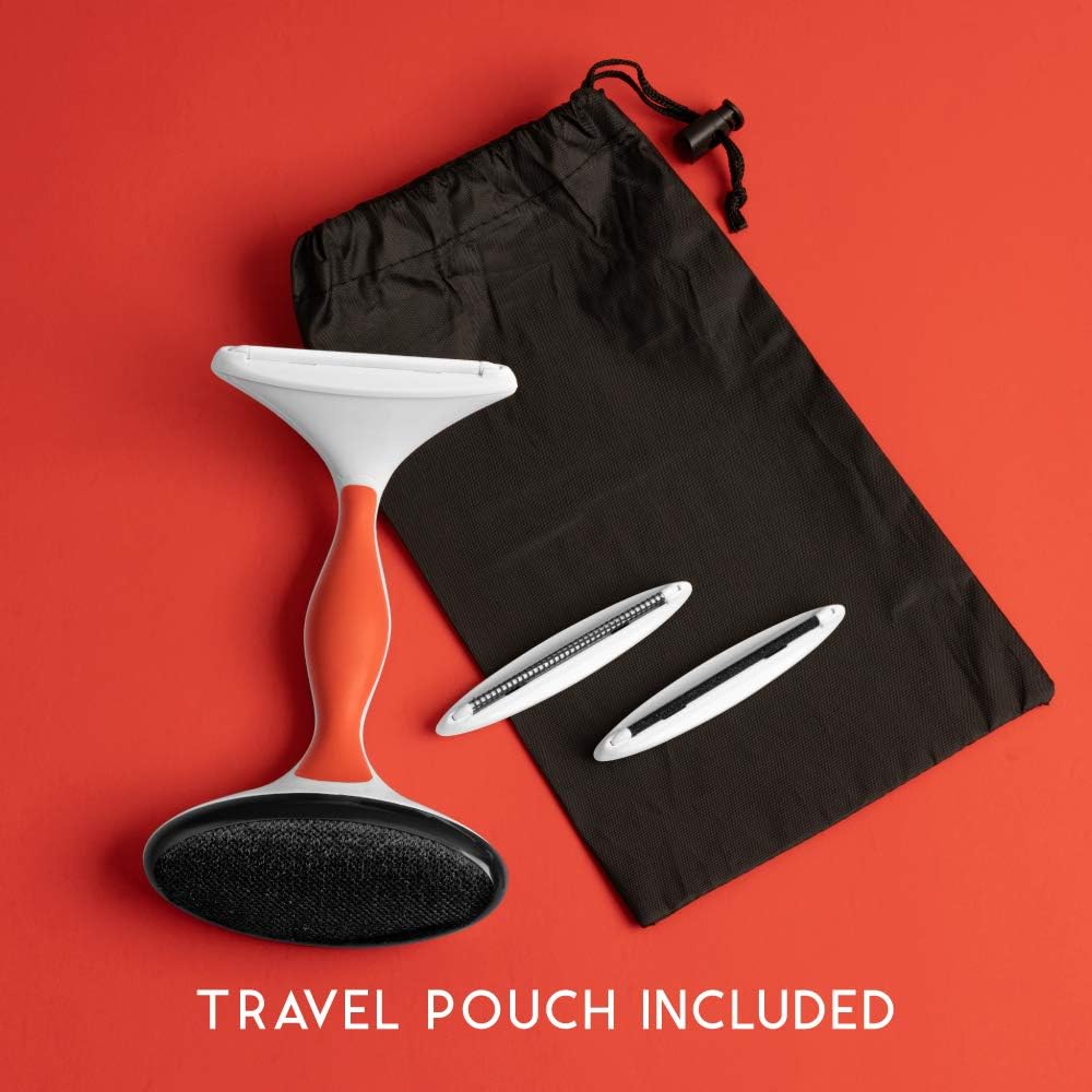 GLEENER Battery-Free Fabric Shaver & Lint Brush | Ultimate Fuzz Remover | Adjustable Depiller Lint Remover for Clothing & Furniture (Slate Blue)