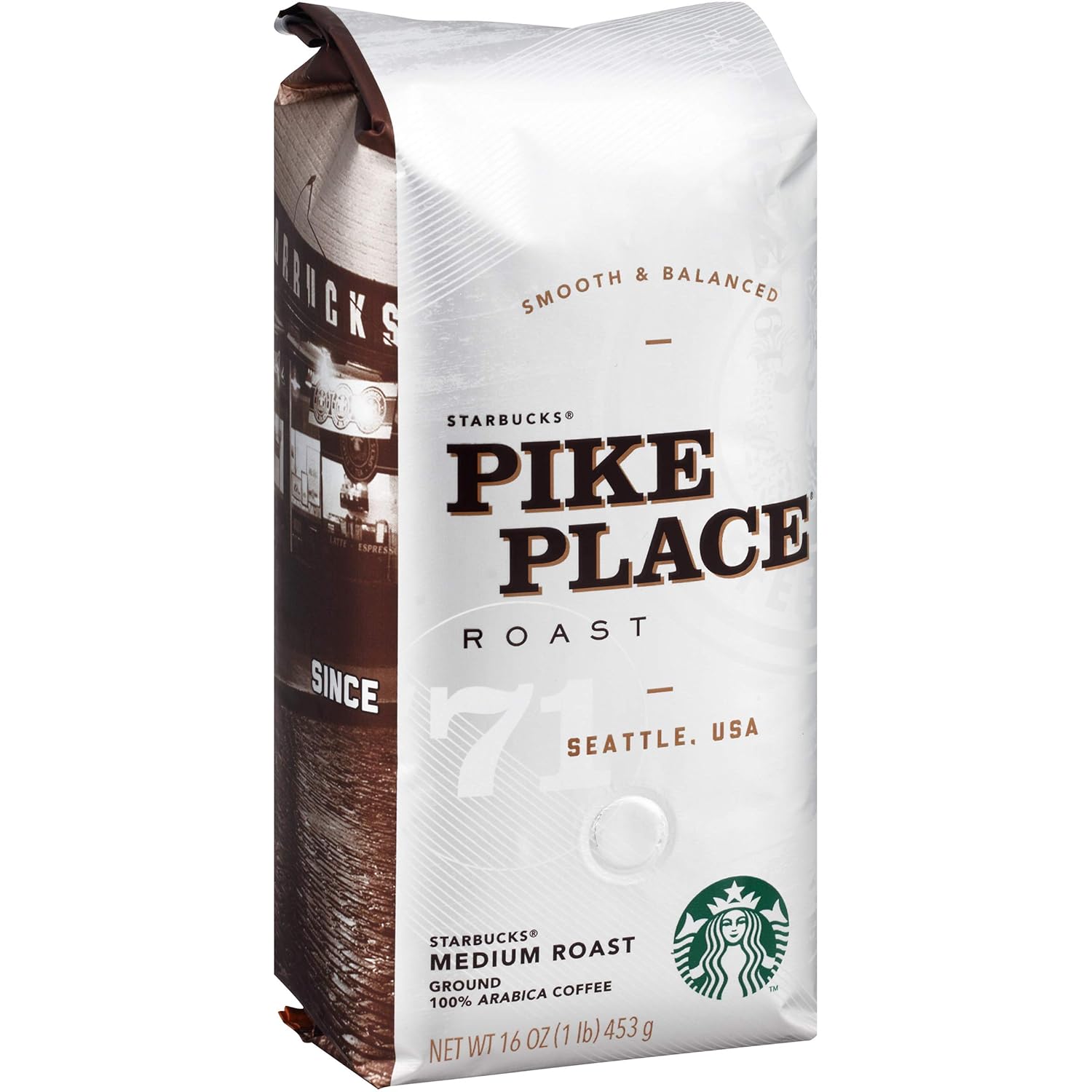 Starbucks Ground Coffee, Medium Roast Coffee, Pike Place Roast, 100% Arabica, 1 Bag (28 Oz)