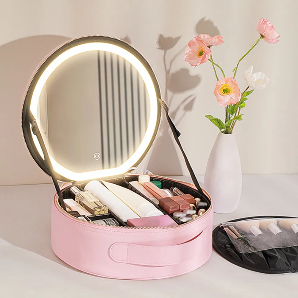 All rounder pro light up travel make-up case