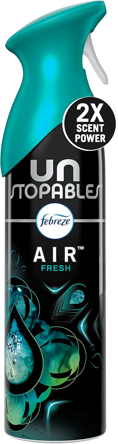 Febreze Unstopables Air Effects Odor-Fighting Air Freshener Fresh, 8.8 oz. Aerosol Can, Pack of 3