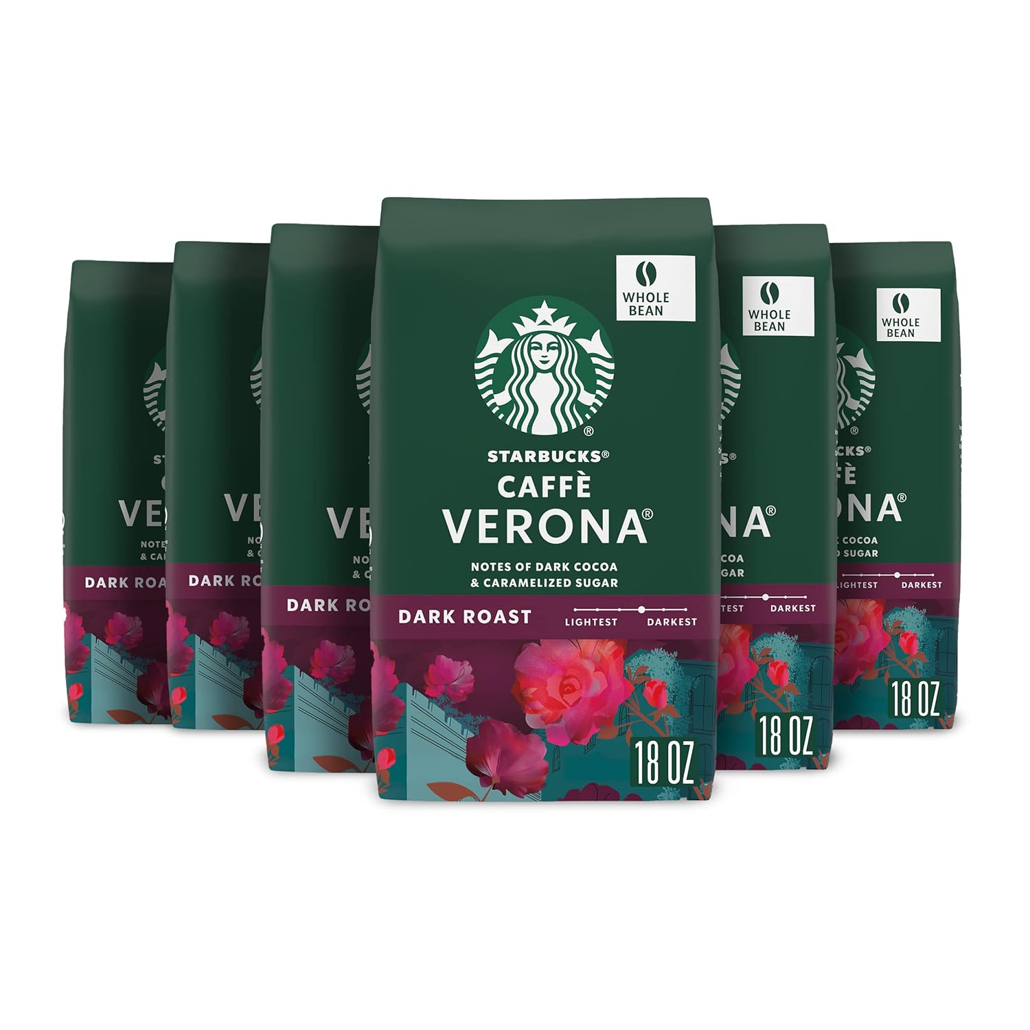 Starbucks Whole Bean Coffee, Dark Roast Coffee, Espresso Roast, 100% Arabica, 1 bag (40 oz)