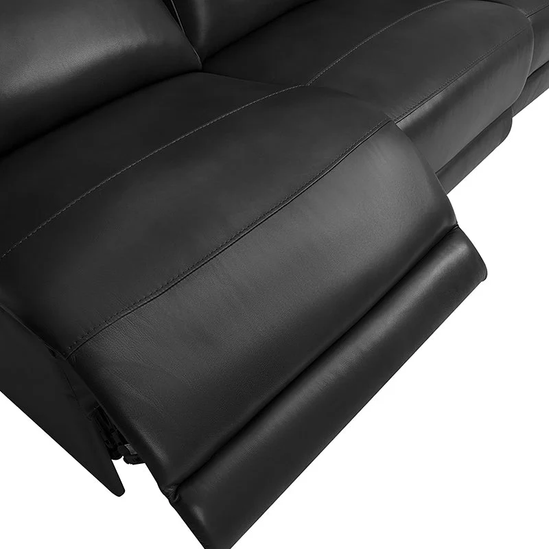 Raphael Genuine Leather Power Reclining Corner Sectional with USB and Type-C