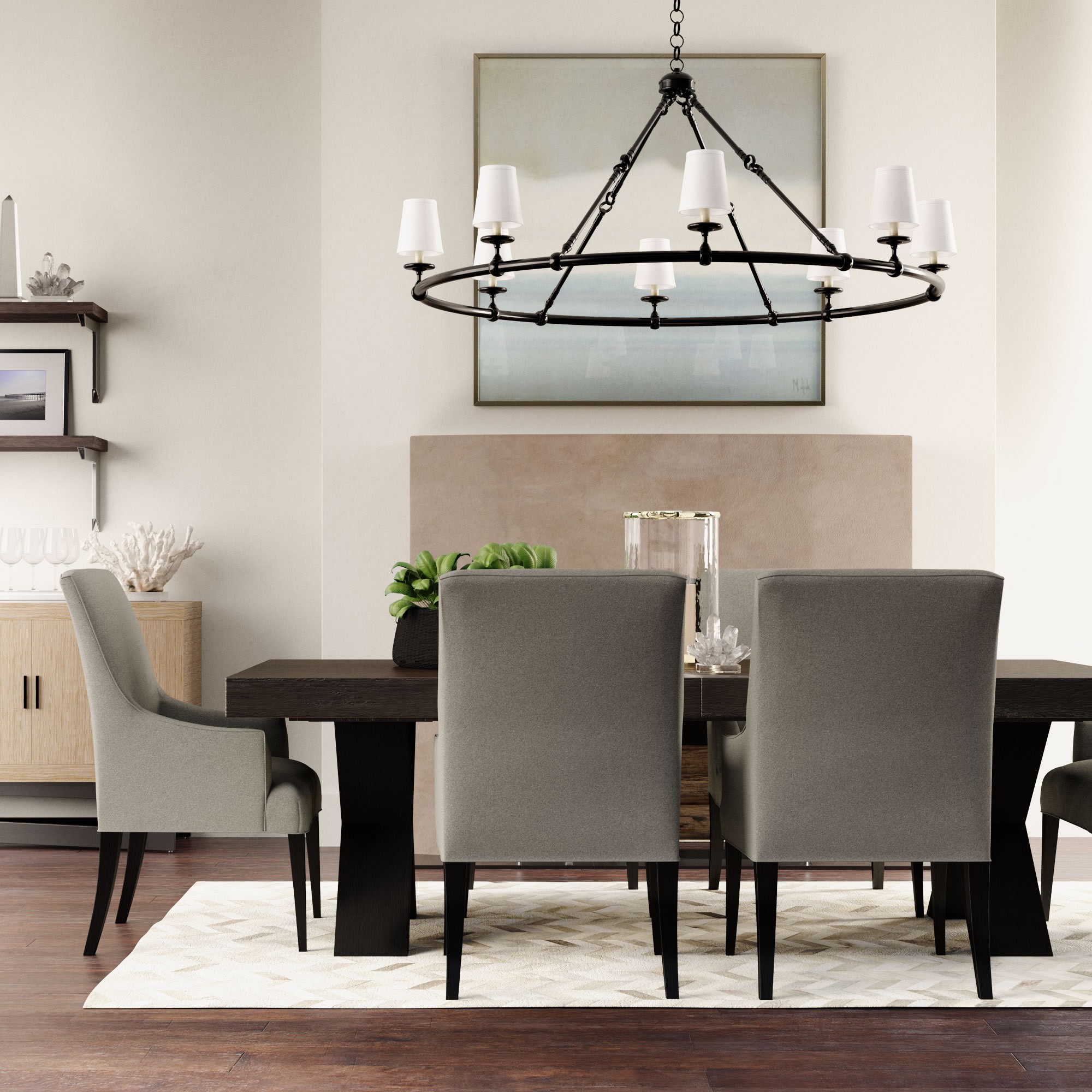 Belvedere Dining Armchair, Natural Chunky Linen