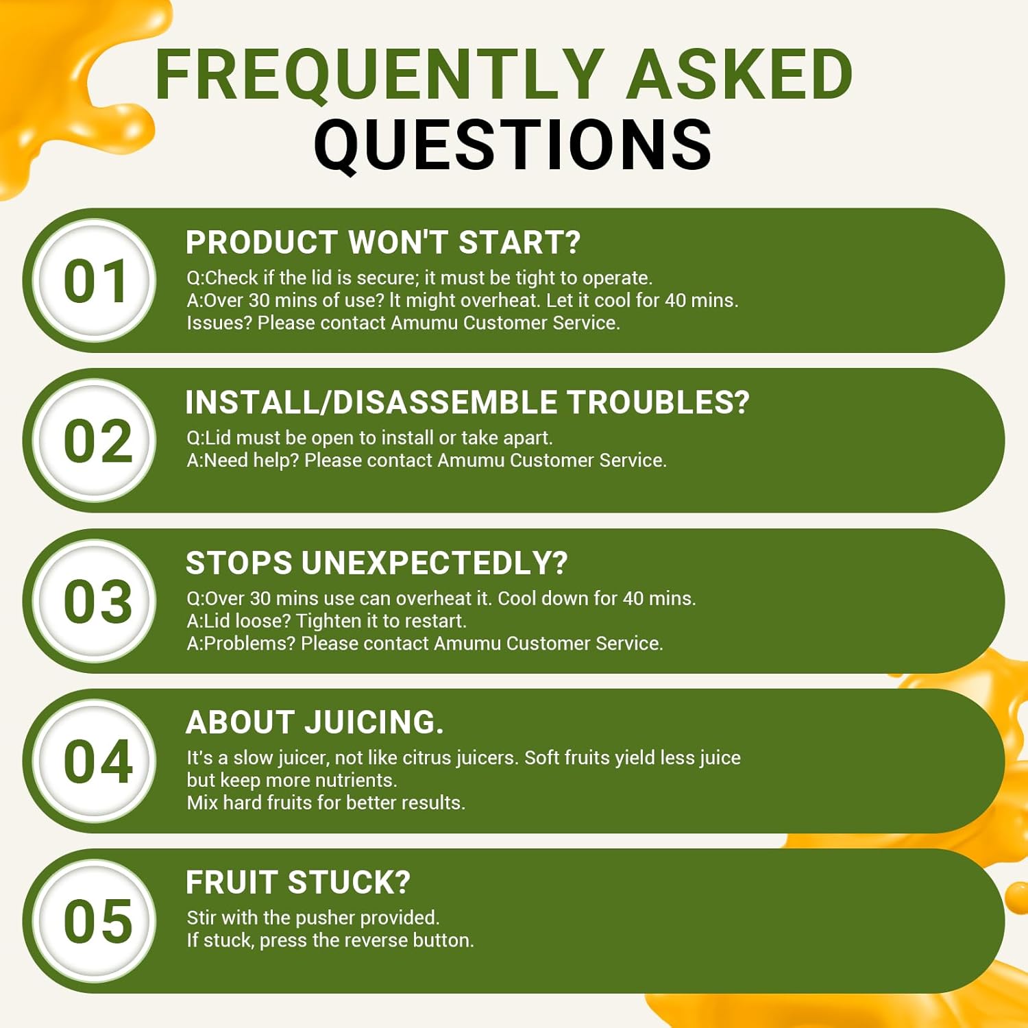 Juicer Machines, AMZCHEF 5.3-Inch Self-Feeding Masticating Juicer Fit Whole Fruits & Vegetables, Cold Press Electric Juicer Machines with High Juice Yield, Easy Cleaning, BPA Free, 250W, Black