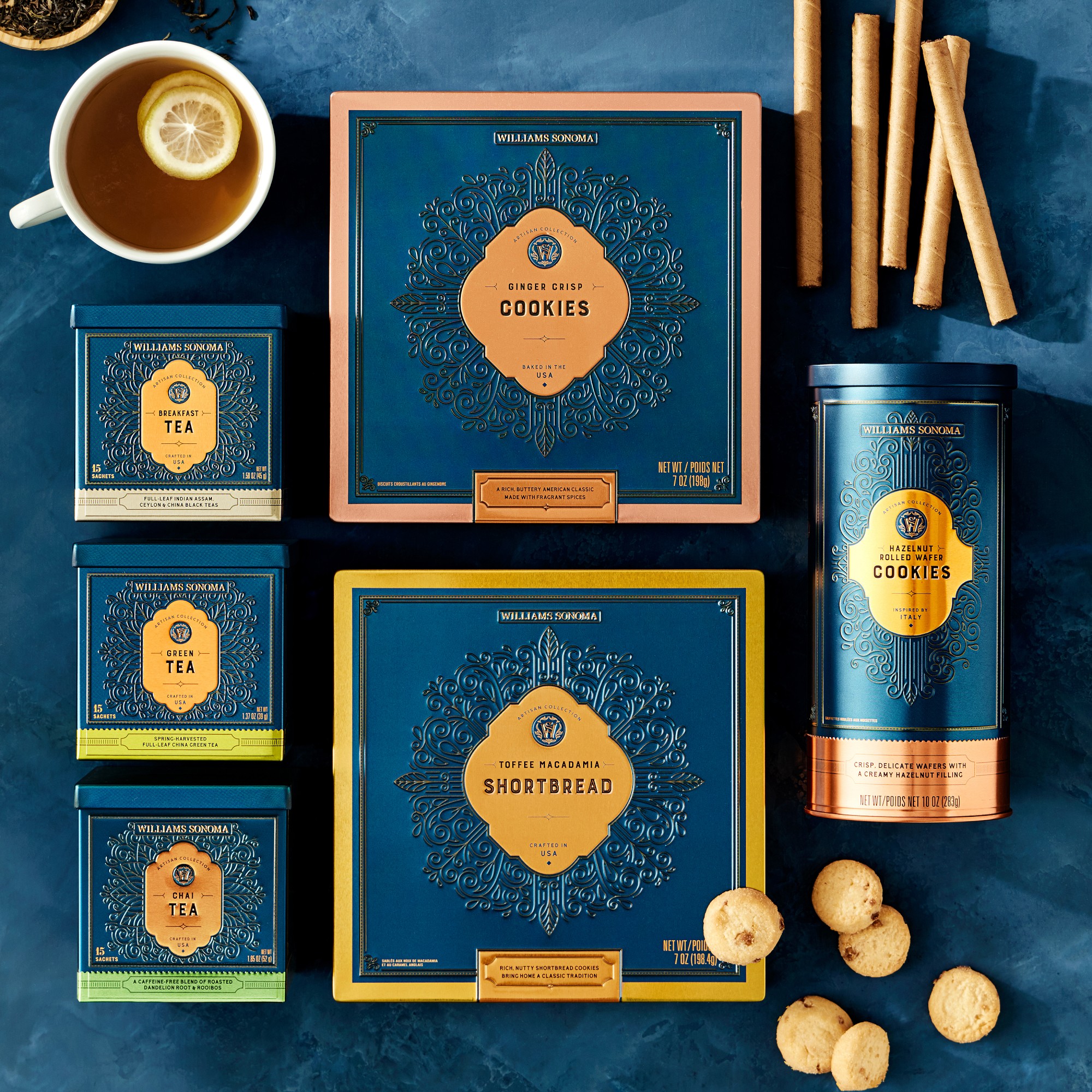 Williams Sonoma Signature Tin, Ginger Crisp Cookies