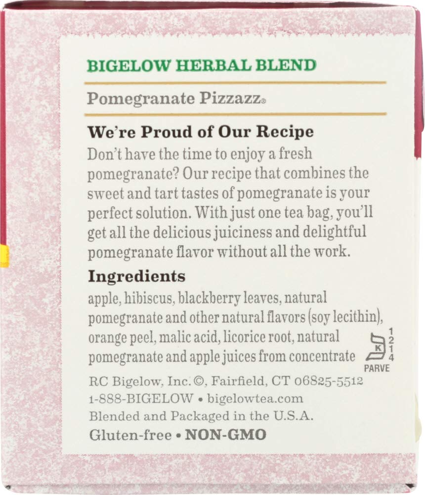 Bigelow Tea Lemon Ginger plus Probiotics Herbal Tea, Caffeine Free Tea with Lemon and Ginger, 18 Count Box (Pack of 6), 108 Total Tea Bags