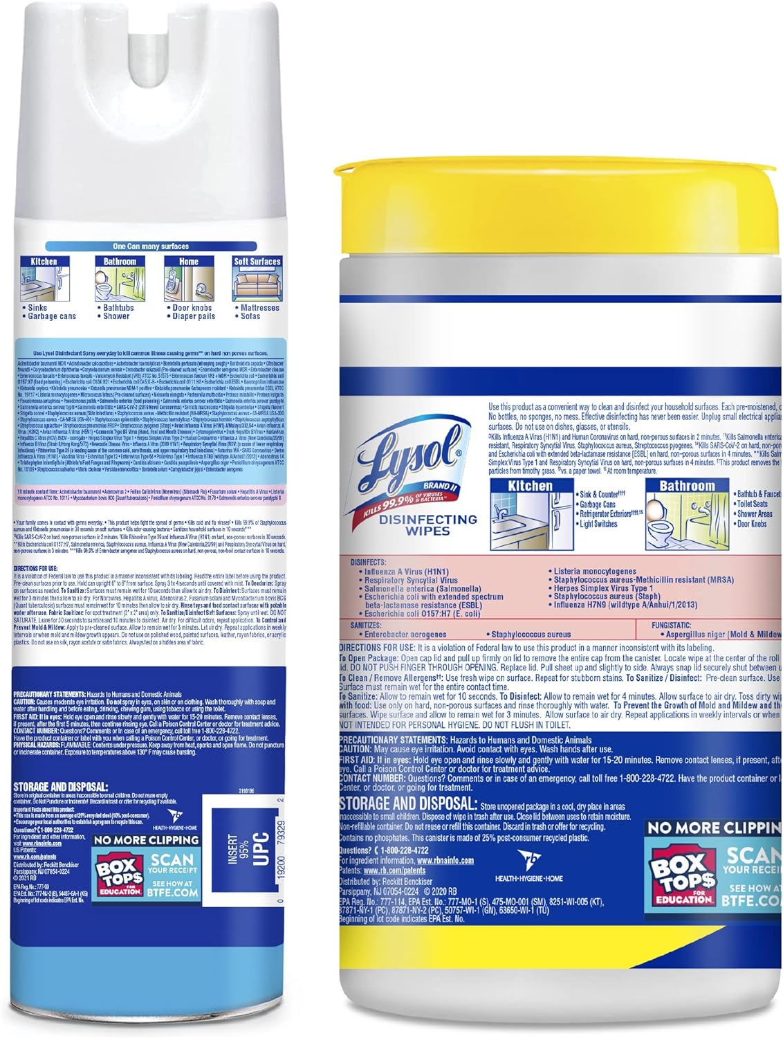 Lysol Disinfectant Wipes, Multi-Surface Antibacterial Cleaning Wipes, For Disinfecting and Cleaning, Lemon and Lime Blossom, 80 Count (Pack of 4)
