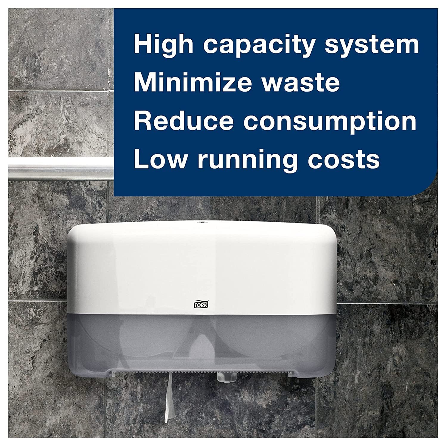 Tork Jumbo Toilet Paper Roll White T22, Universal, 2-ply, 12 x 1000', TJ0922A