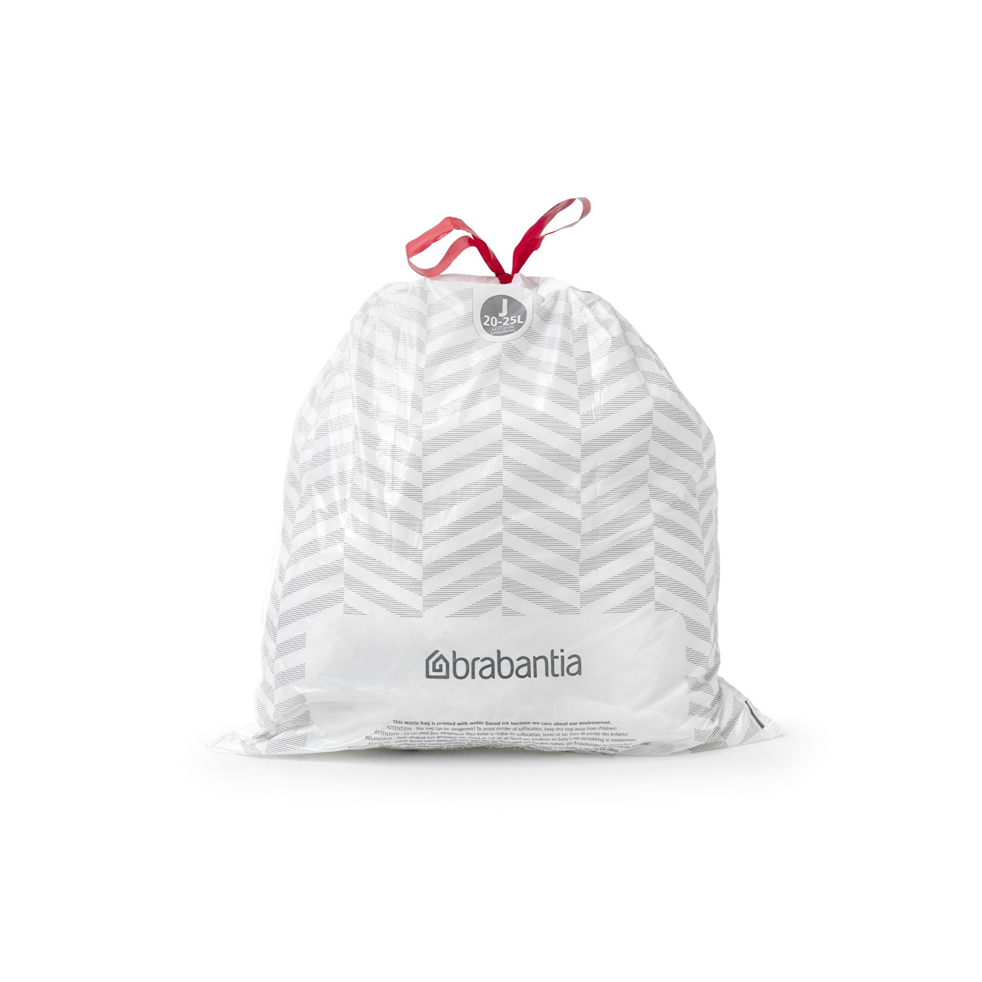 Brabantia PerfectFit Trash Bags, Code J, 5.3-6.6 Gallon (20-25L), 120-Count