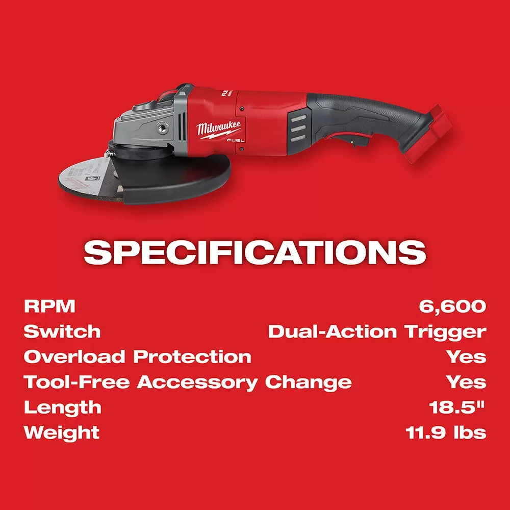 Milwaukee Pre-Sale 2785-20 M18 FUEL 18V 7/9-Inch Large Angle Grinder - Bare Tool