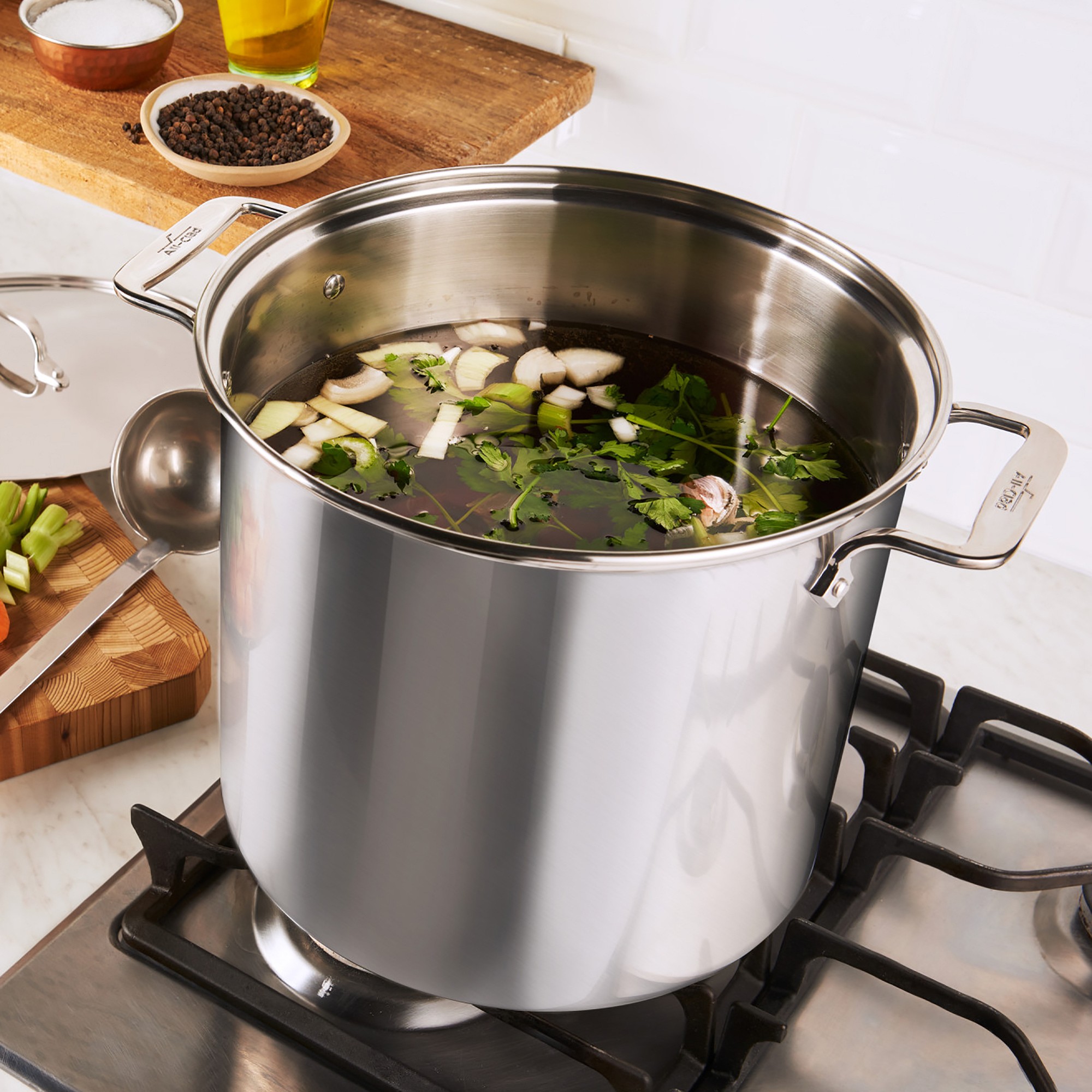 All-Clad Stainless-Steel Gourmet Accessories Stock Pot, 16-Qt.