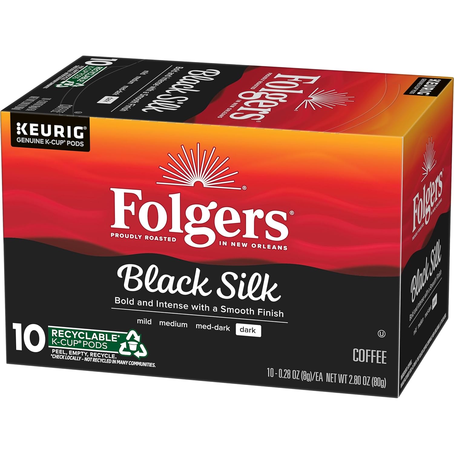 Folgers Classic Roast Medium Roast Coffee, 72 Keurig K-Cup Pods