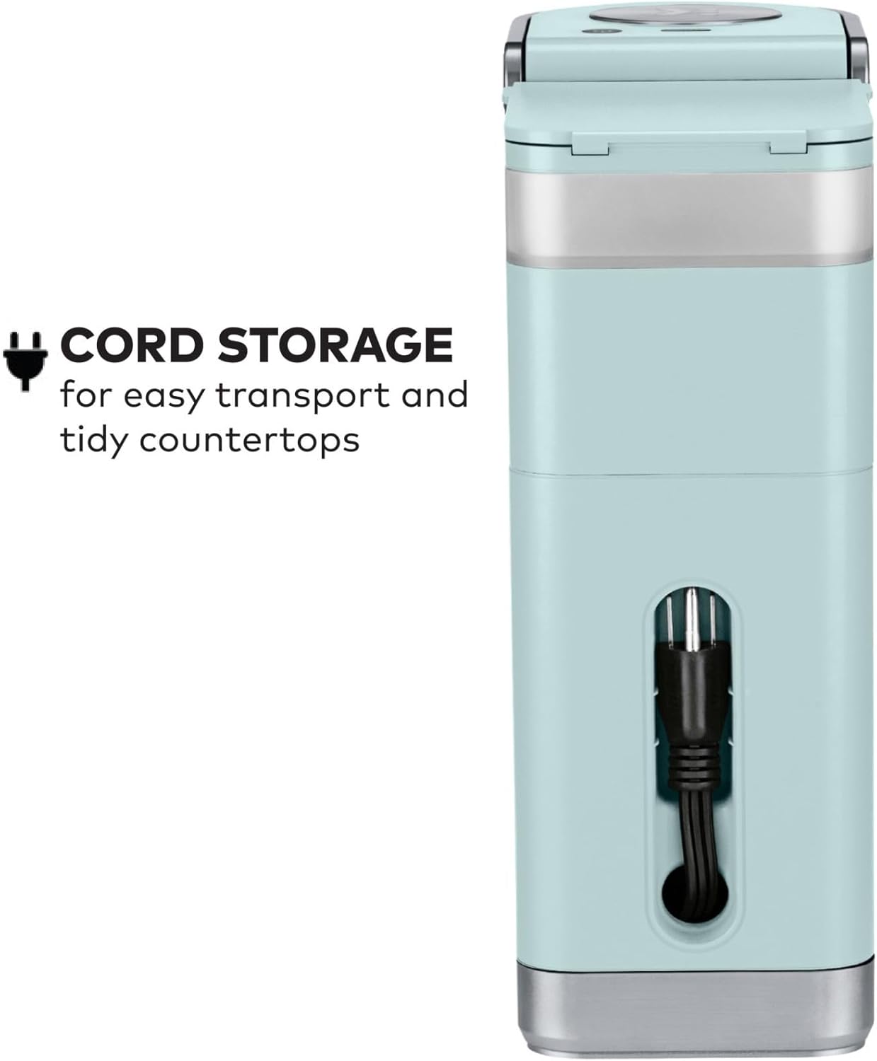 Keurig K-Mini Plus Single Serve K-Cup Pod Coffee Maker, with 6 to 12oz Brew Size, Stores up to 9 K-Cup Pods, Travel Mug Friendly, Matte Black