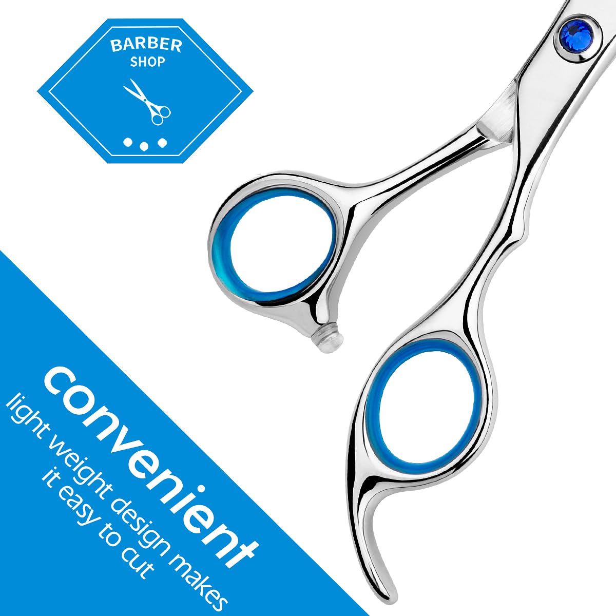 Hair Cutting Scissors Professional Home Haircutting Barber/Salon Thinning Shears Kit with Comb and Case for Men/Women (Silver)