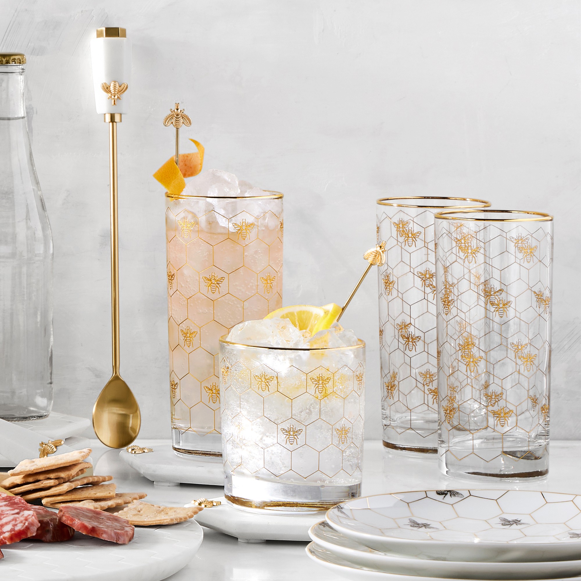 Honeycomb Double Old-Fashioned Glasses