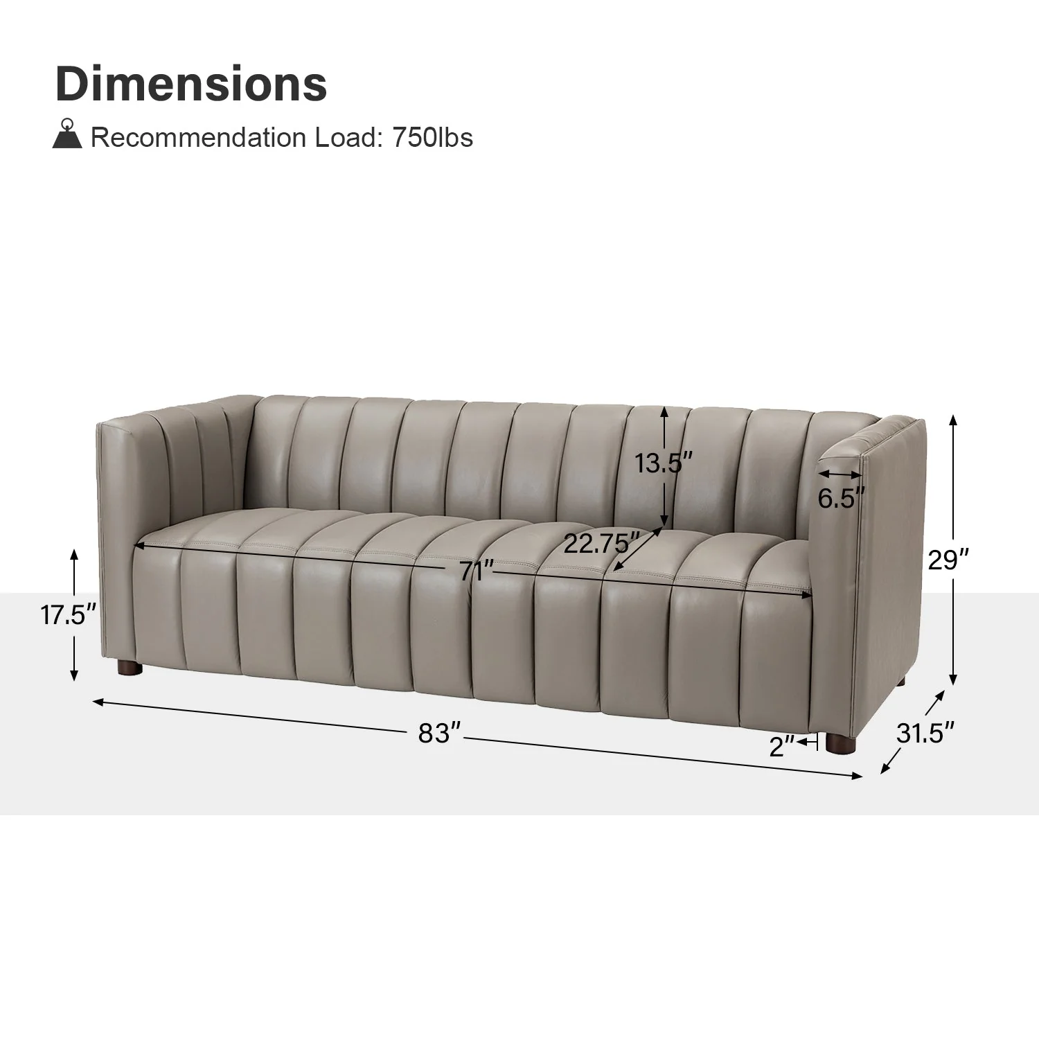 Rowan Genuine Leather Vinyl Office Sofa -83