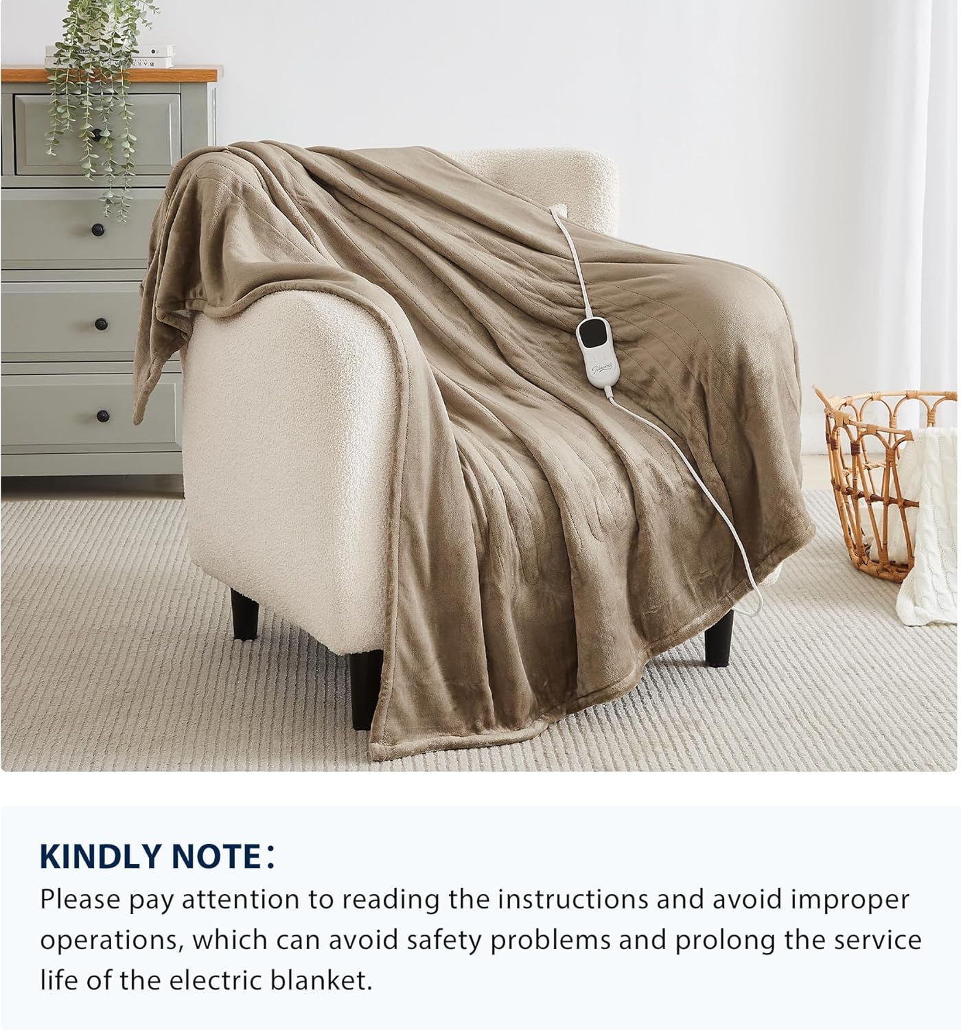 Homemate Heated Blanket Electric Throw - 50