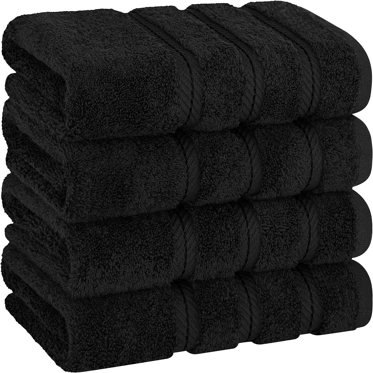 American Soft Linen Luxury 6 Piece Towel Set, 2 Bath Towels 2 Hand Towels 2 Washcloths, 100% Cotton Turkish Towels for Bathroom, Light Grey Towel Sets
