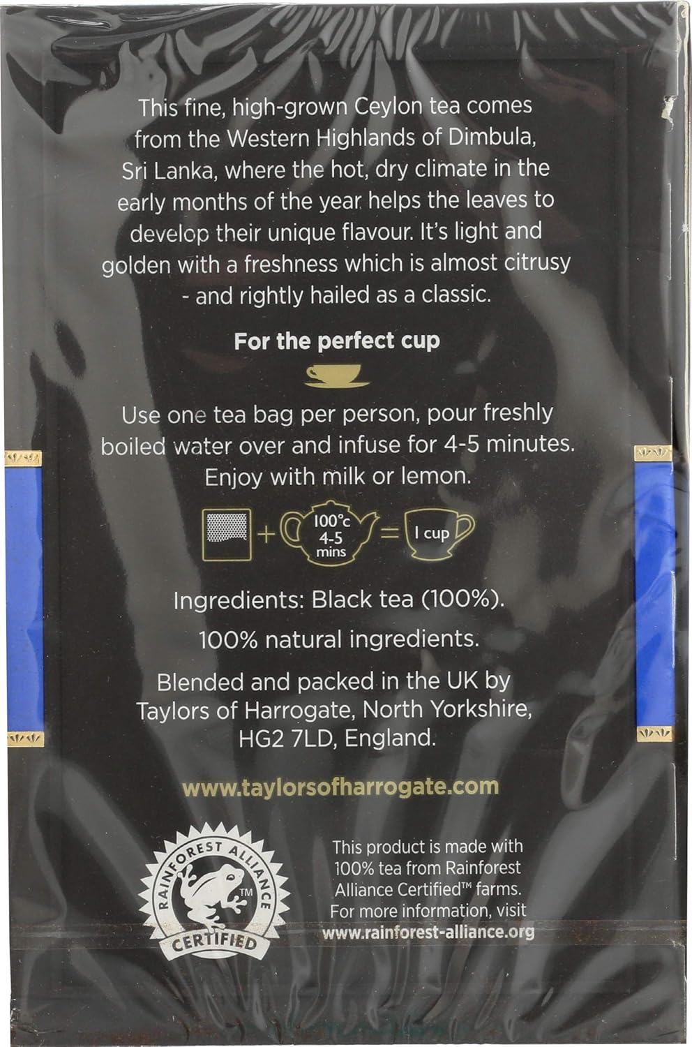 Taylors of Harrogate Organic Peppermint Herbal Tea, 50 Count