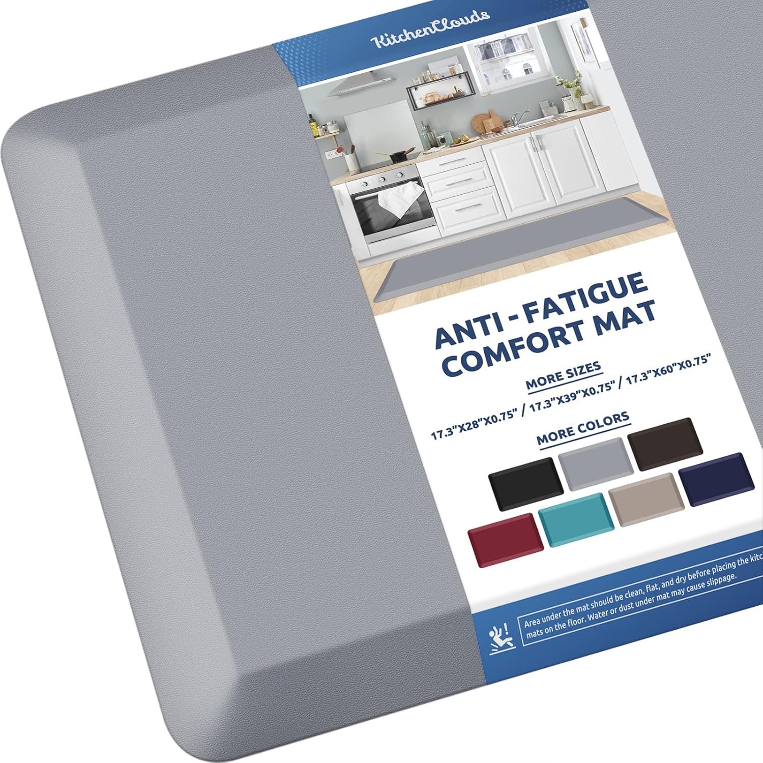 KitchenClouds Kitchen Mat Cushioned Anti Fatigue Rug 17.3