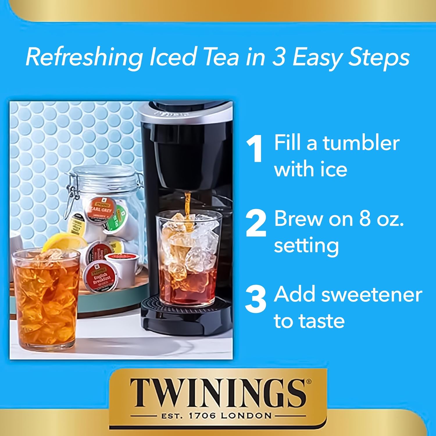 Twinings English Breakfast Black Tea K-Cup Pods for Keurig, 24 Count (Pack of 1), Smooth, Flavourful, Robust, Caffeinated, Enjoy Hot or Iced | Packaging May Vary