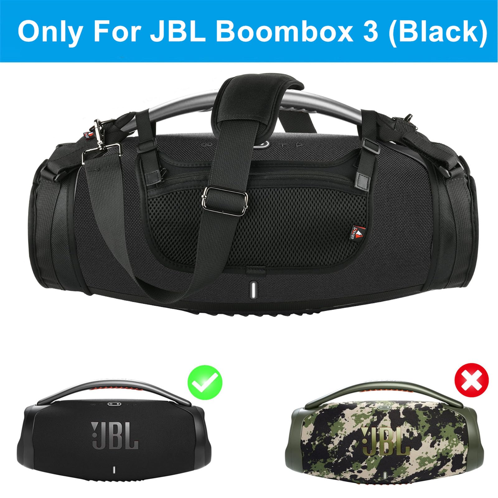 Travel Carrying Strap for JBL Boombox 3/Boombox 3 Wi-Fi Waterproof Portable Bluetooth Speaker