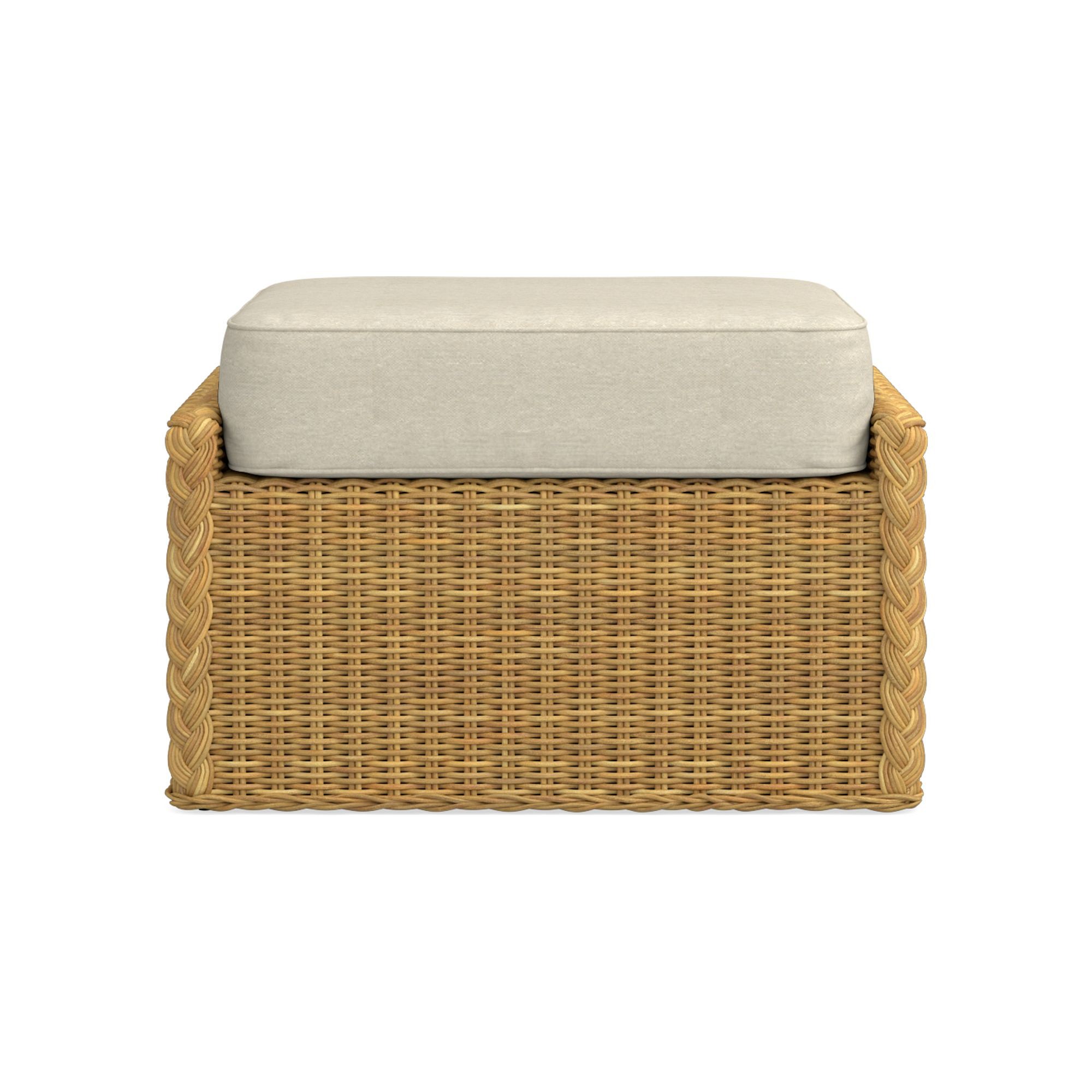 AERIN East Hampton Outdoor Coffee Table Ottoman Cushions