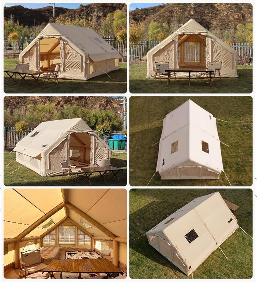 Inflatable Tents with Pump,4 Season Large Pop-Up Tents,Easy Setup