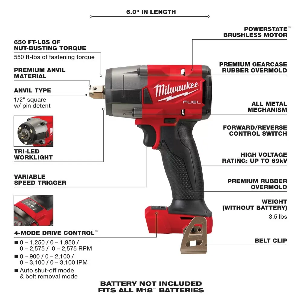 Milwaukee 2962P M18 FUEL 18V 1/2