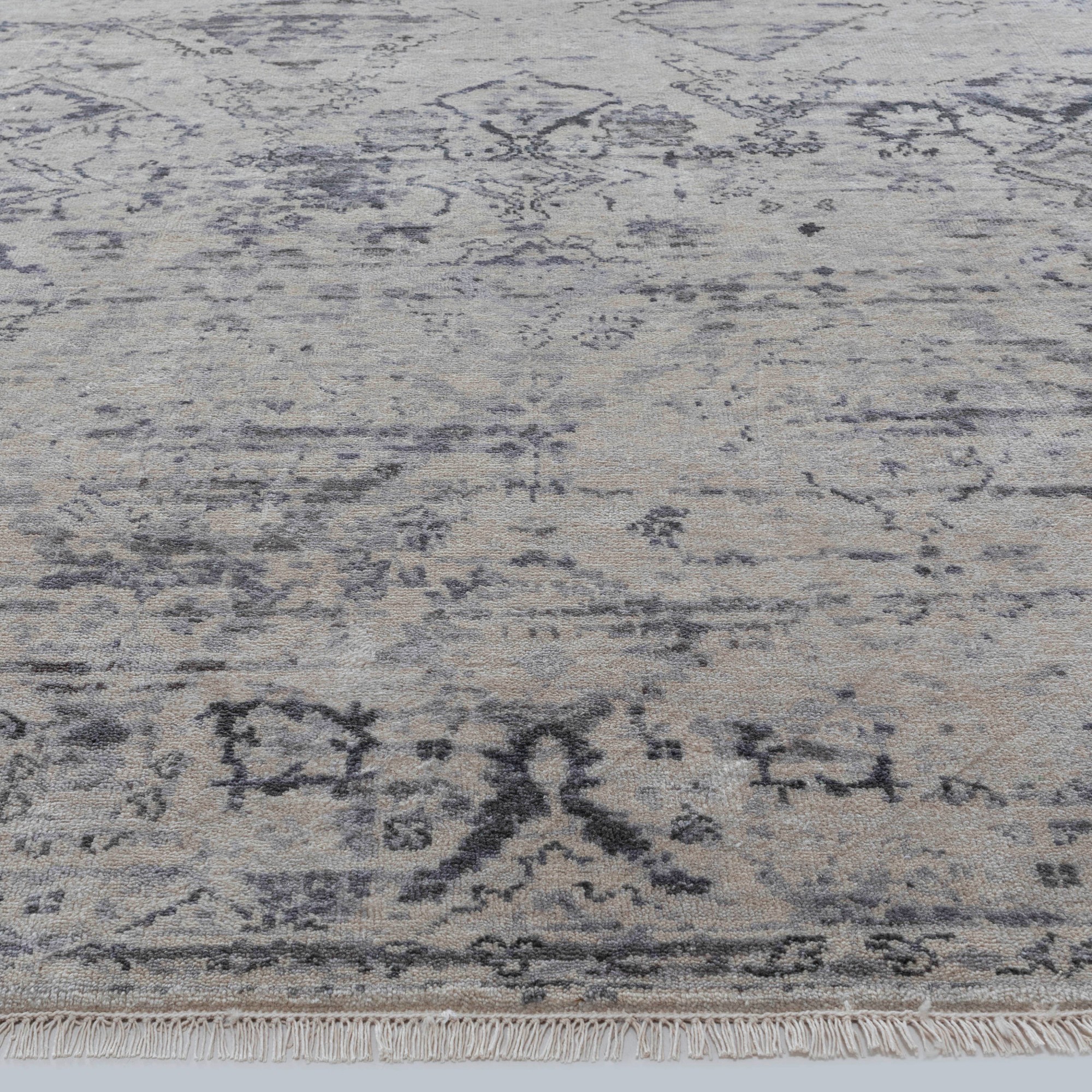 Broken Floral Hand Knotted Rug