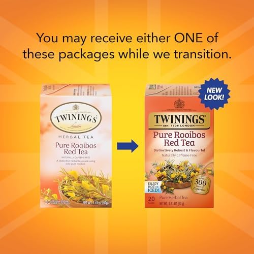 Twinings English Breakfast Black Tea Individually Wrapped Bags, 100 Count (Pack of 1), Smooth, Flavourful, and Robust, Caffeinated, Enjoy Hot or Iced | Packaging May Vary