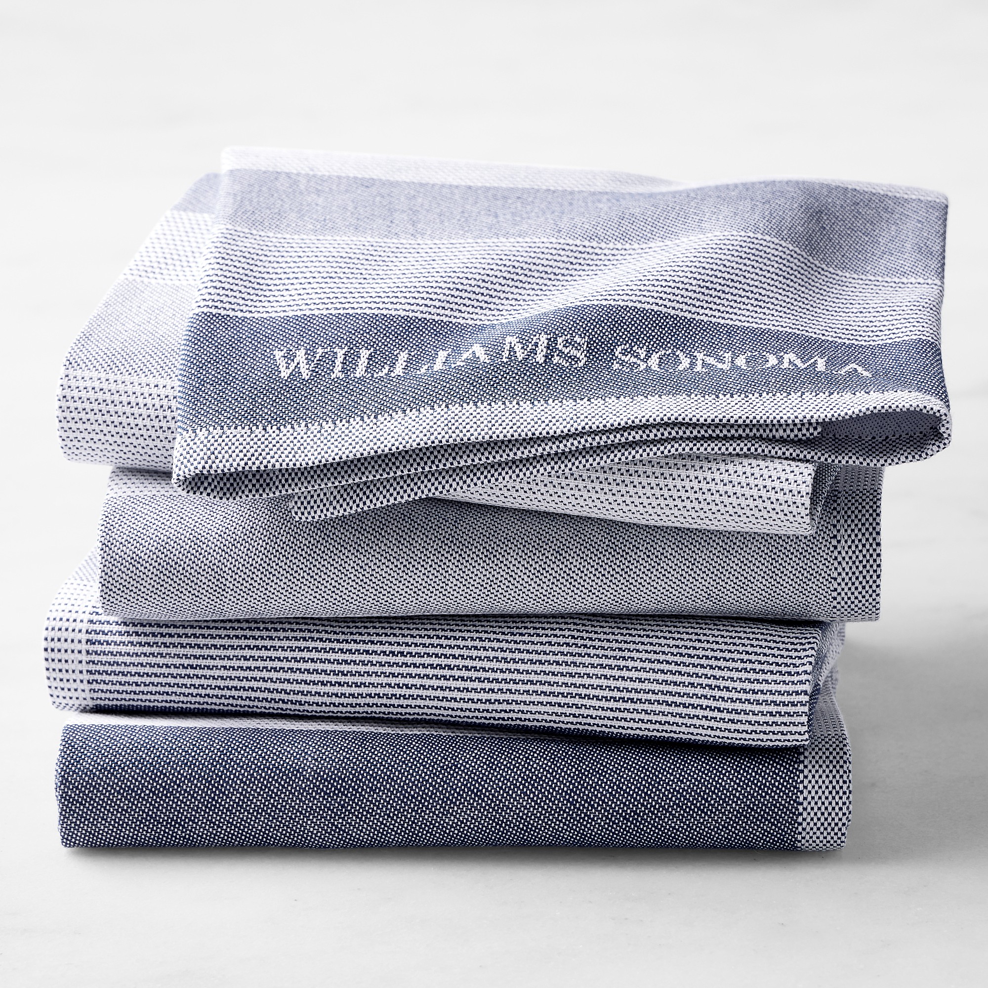 Williams Sonoma Logo Stripe Towels, Set of 4