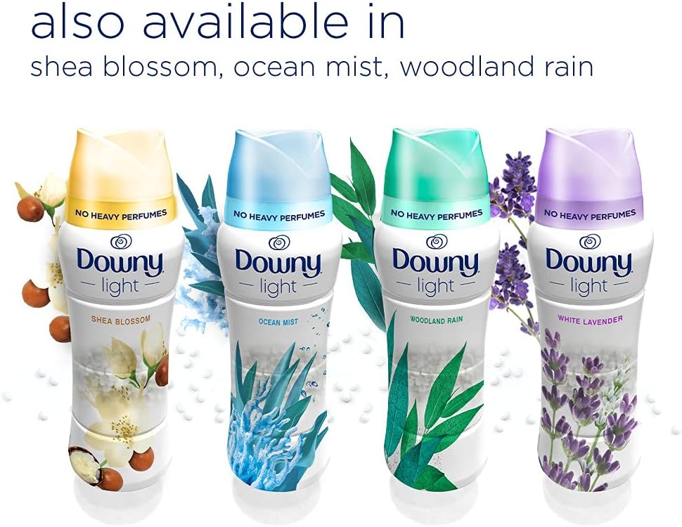 Downy Light In Wash Scent Booster Beads, Ocean Mist Scent, 24 oz, Downy Scent Booster Beads, Laundry Beads, No Heavy Perfumes