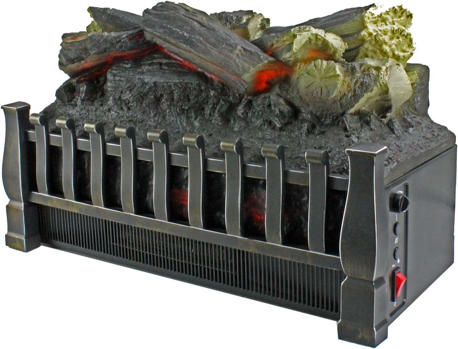 duraflame Electric Log Set 400 Sq Ft Heater, Faux Logs Insert with Lifelike Flames for Existing Fireplaces, Remote Control Included