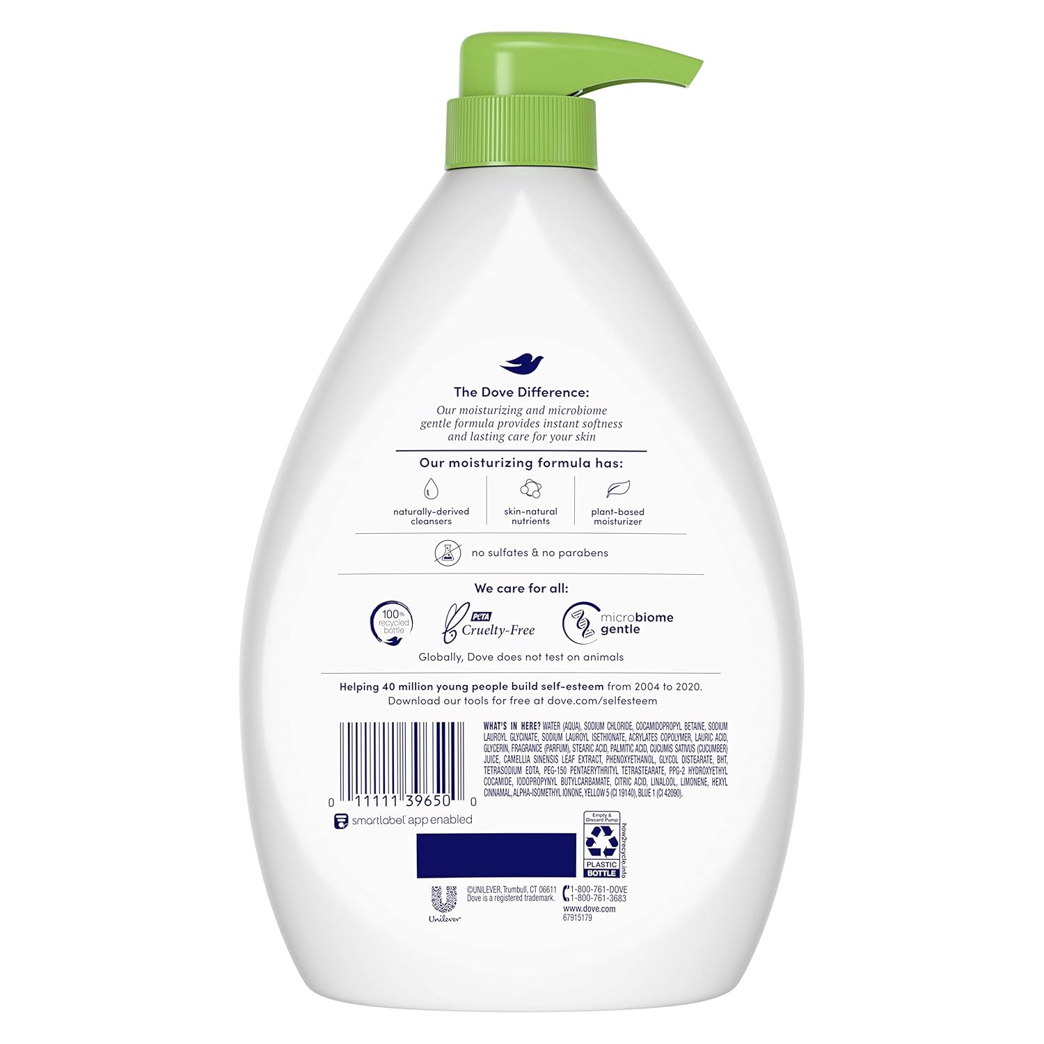 Dove Body Wash with Pump Refreshing Cucumber and Green Tea 3 Count Refreshes Skin Cleanser That Effectively Washes Away Bacteria While Nourishing Your Skin 30.6 oz