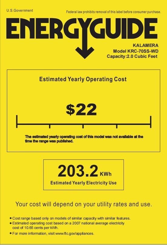 Kalamera 24 inch Wine Cooler, 46 Bottle - Dual Zone Built-in or Freestanding Fridge with Stainless Steel Reversible Glass Door, for Home, Kitchen, or Office.