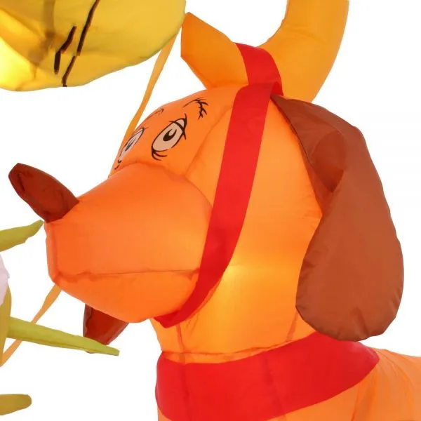 Christmas-5 12 ft h x 6 5 ft w inflatable airblown holiday grinch and max scene