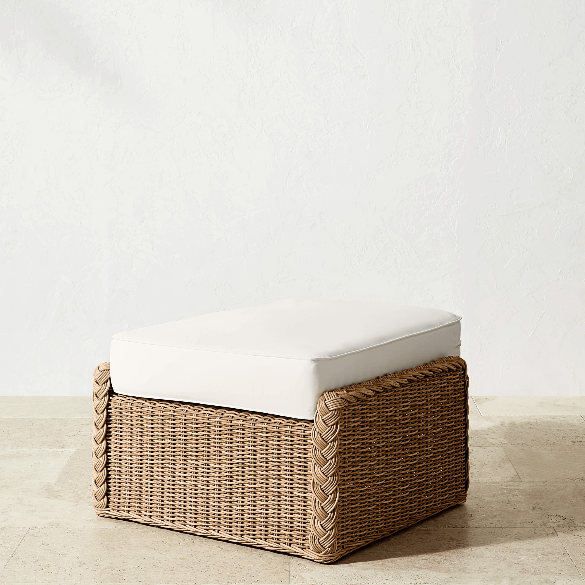 AERIN East Hampton Coffee Table Ottoman (28.5