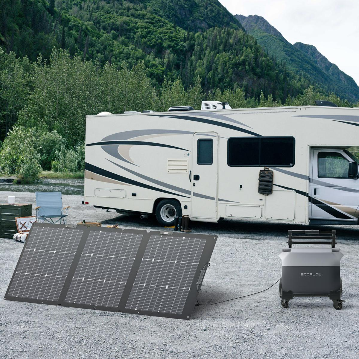 ☀️Last Day For Clearance🔌Ecoflow Delta 3 Plus 1000Wh Power Station w Trolley & 160W Solar Panel