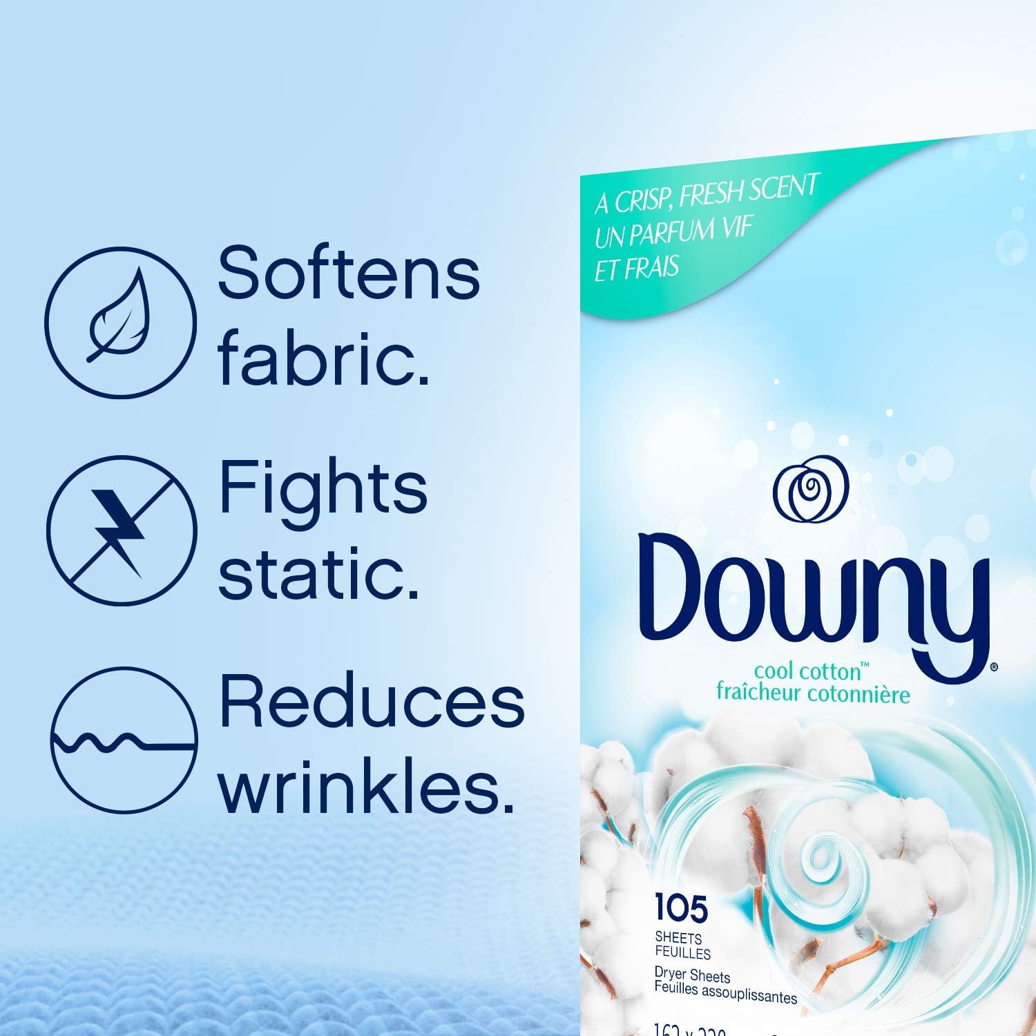 Downy Dryer Sheets Laundry Fabric Softener, April Fresh, 240 count