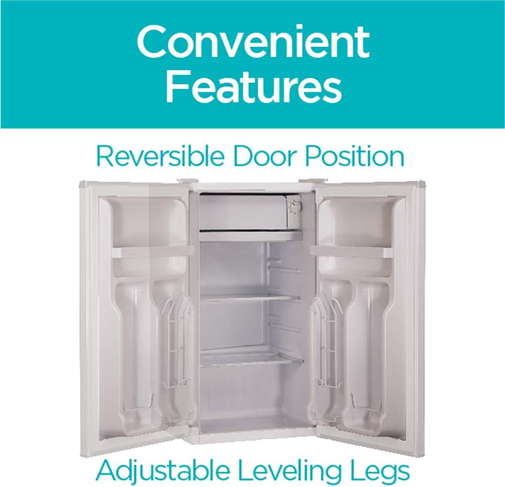 BLACK+DECKER BCRK17B Compact Refrigerator Energy Star Single Door Mini Fridge with Freezer, 1.7 Cubic Feet, Black