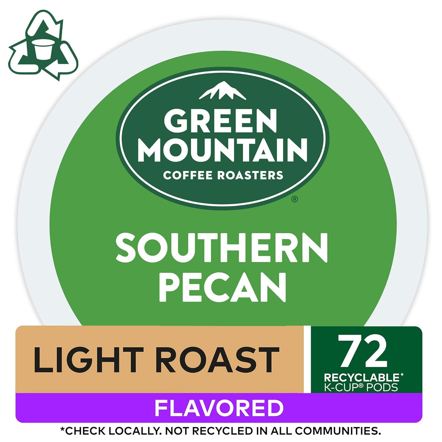 Green Mountain Coffee Roasters Caramel Vanilla Cream Keurig Single-Serve K-Cup pods, Light Roast Coffee, 72 Count (6 Packs of 12)