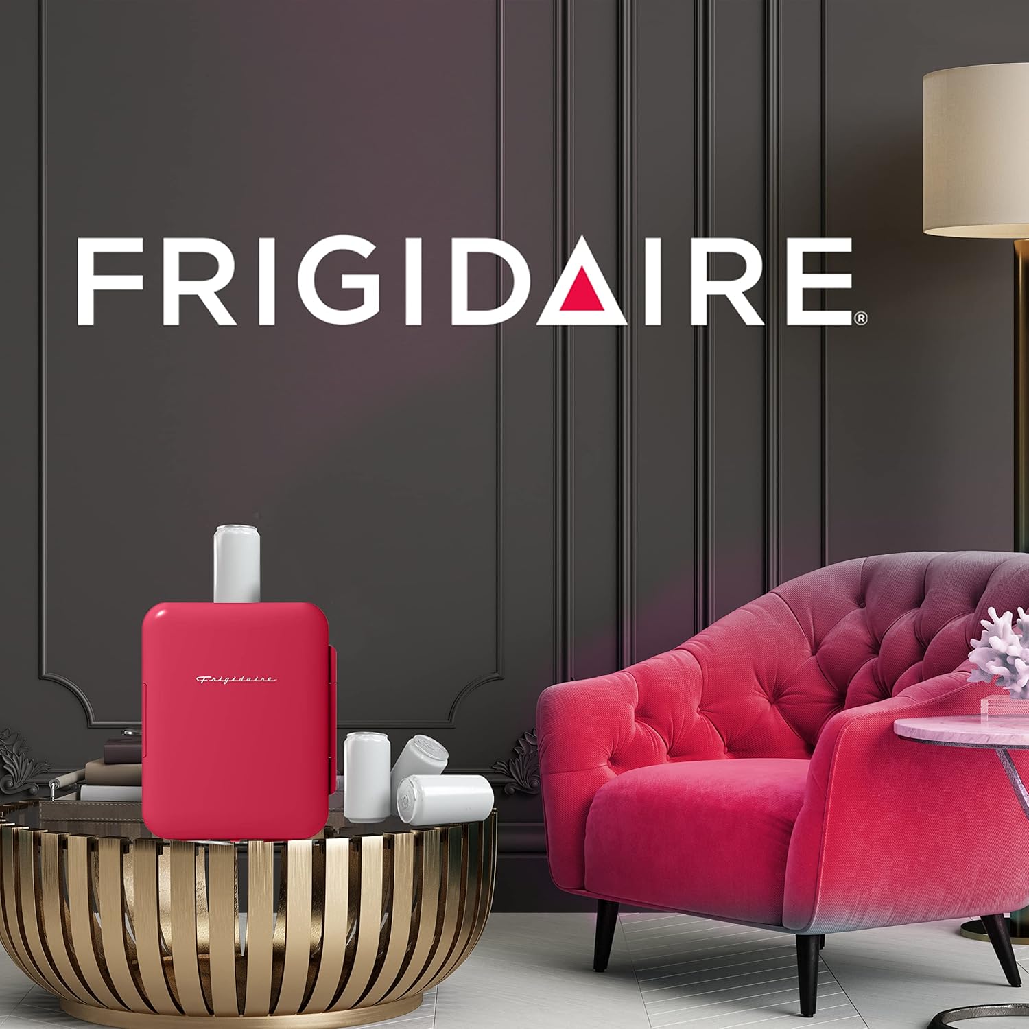 Frigidaire Mini Portable Compact Personal Fridge Cooler, 4 Liter Capacity Chills Six 12 oz Cans, 100% Freon-Free & Eco Friendly, Includes Plugs for Home Outlet & 12V Car Charger – Black