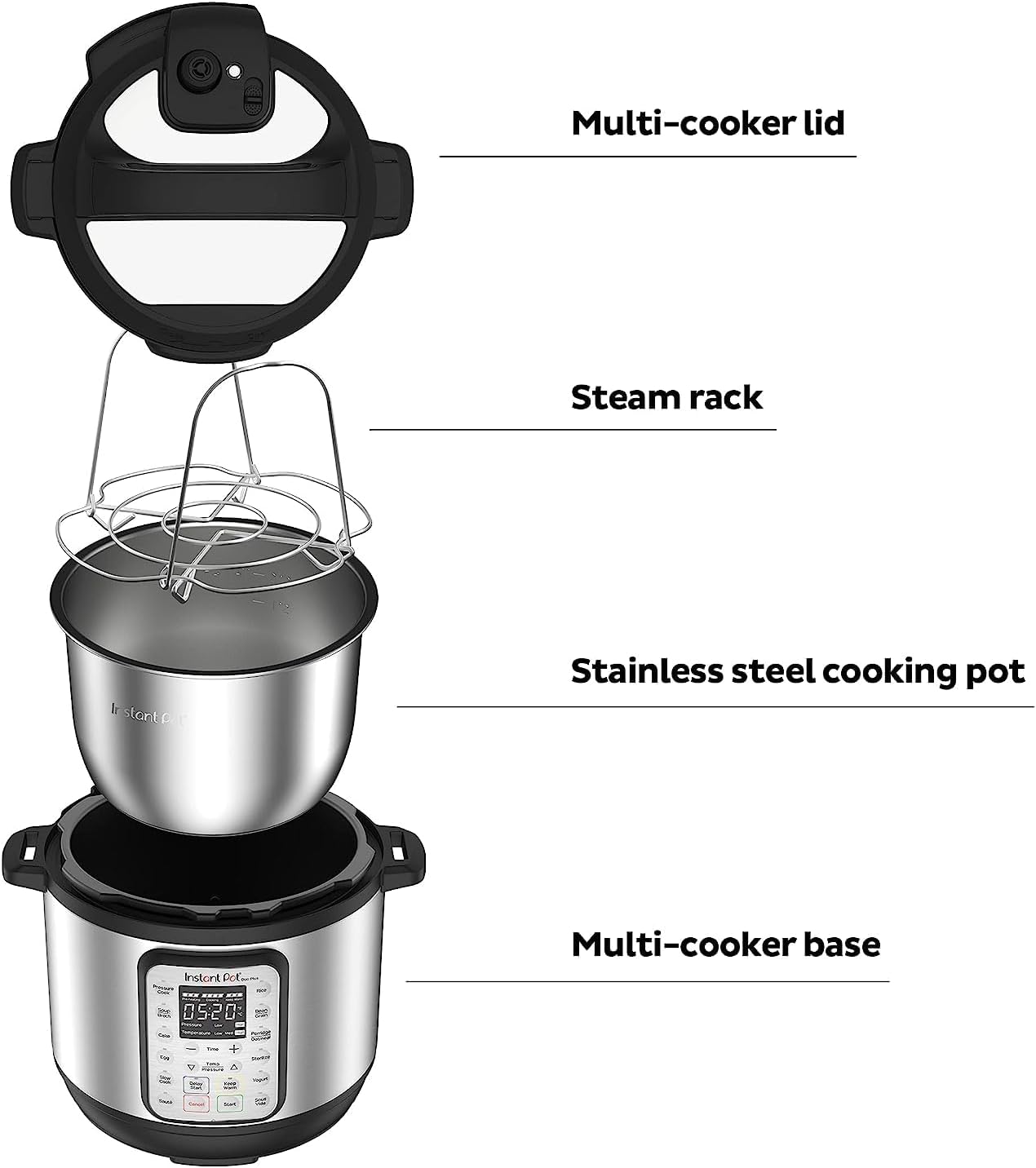 Instant Pot Pro 10-in-1 Pressure Cooker, Slow Cooker, Rice/Grain Cooker, Steamer, Sauté, Sous Vide, Yogurt Maker, Sterilizer, and Warmer, Includes App With Over 800 Recipes, Black, 6 Quart