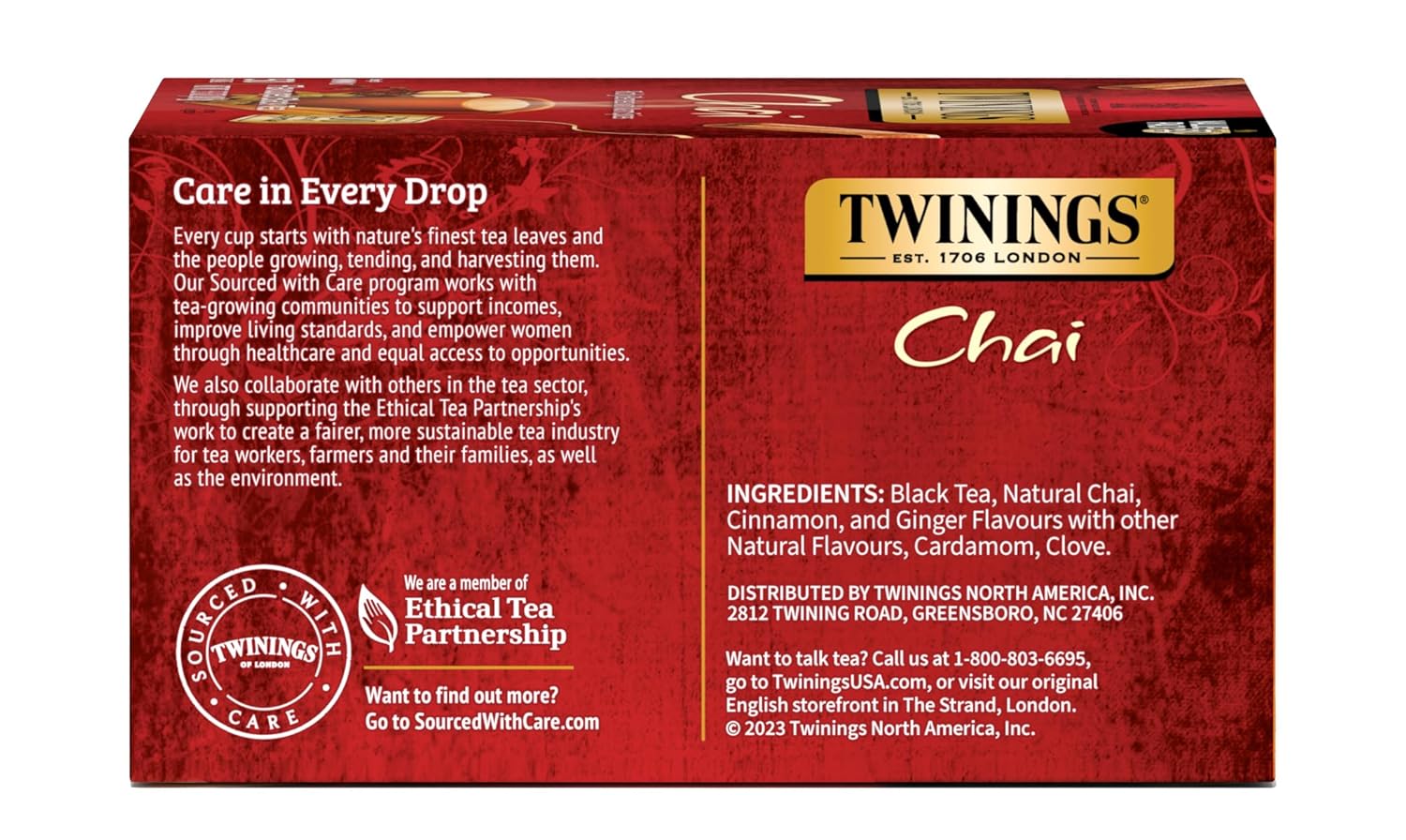 Twinings English Breakfast Black Tea Individually Wrapped Bags, 100 Count (Pack of 1), Smooth, Flavourful, and Robust, Caffeinated, Enjoy Hot or Iced | Packaging May Vary