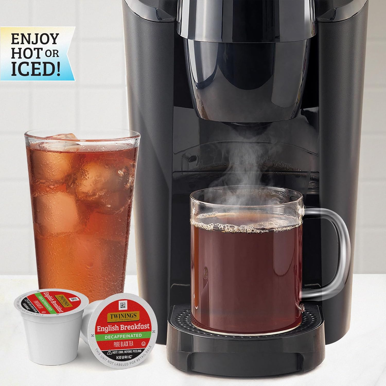 Twinings English Breakfast Black Tea K-Cup Pods for Keurig, 24 Count (Pack of 1), Smooth, Flavourful, Robust, Caffeinated, Enjoy Hot or Iced | Packaging May Vary