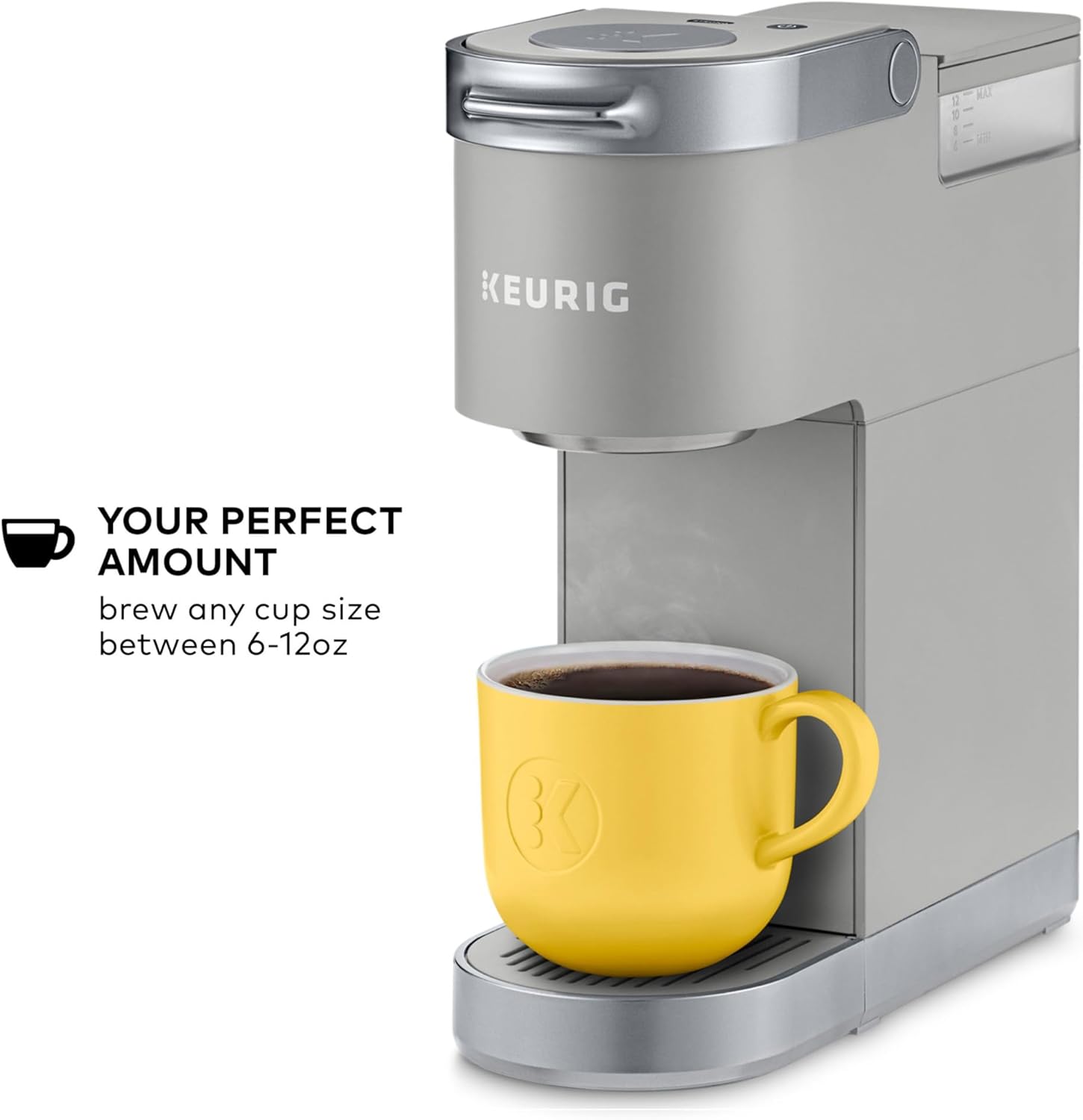 Keurig K-Mini Plus Single Serve K-Cup Pod Coffee Maker, with 6 to 12oz Brew Size, Stores up to 9 K-Cup Pods, Travel Mug Friendly, Matte Black