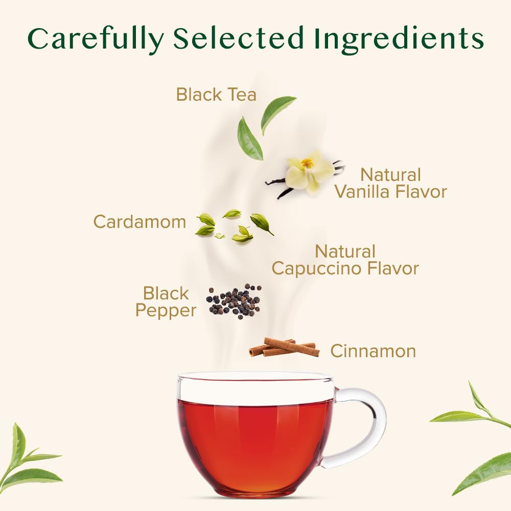 VAHDAM, Organic Turmeric Ginger Herbal Tea Bags (100 Pyramid Tea Bags) Caffeine Free, Non GMO, Gluten Free | 100% Pure Herbal Blend - Savory & Spicy | Plant-Based Tea Bags | Resealable Ziplock Pouch