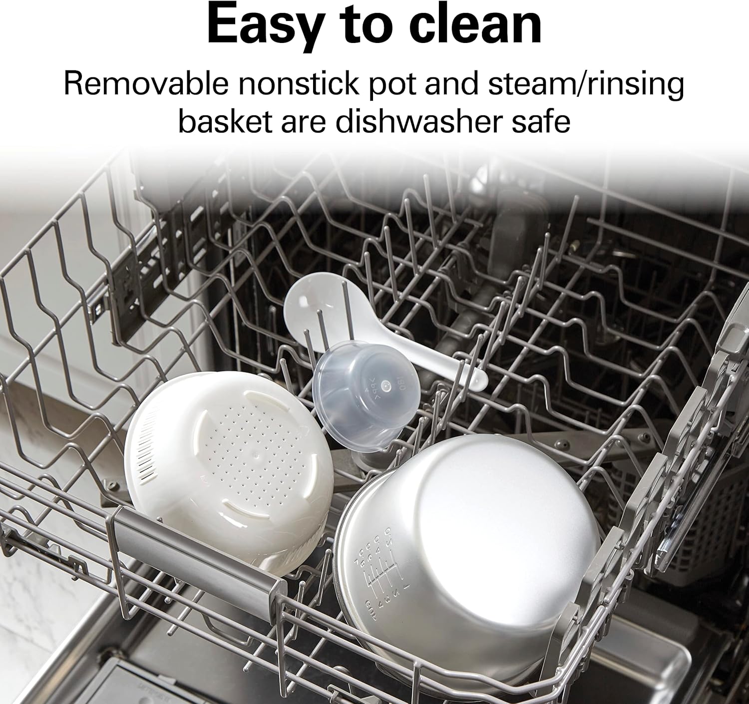 Hamilton Beach Digital Programmable Rice Cooker & Food Steamer, 8 Cups Cooked (4 Uncooked), With Steam & Rinse Basket, Stainless Steel (37518)